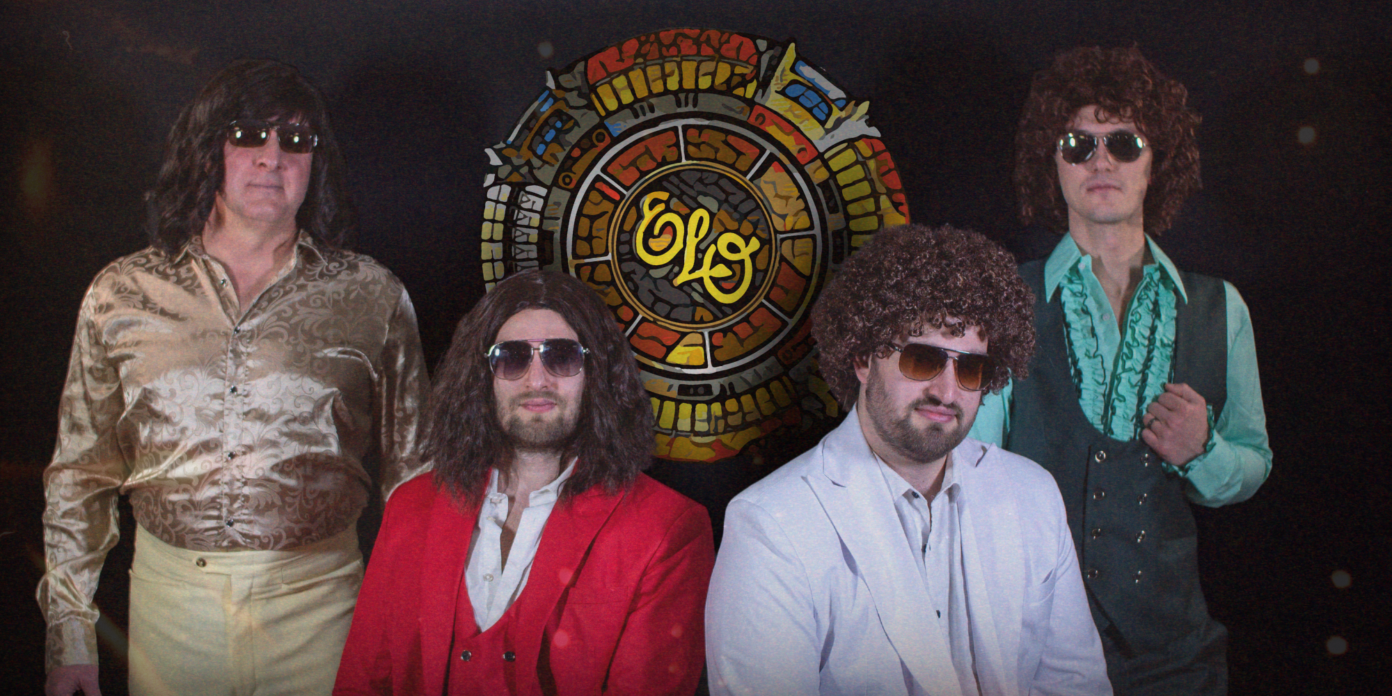 Photographic image of the musicians of Turn to Stone: a Tribute to ELO