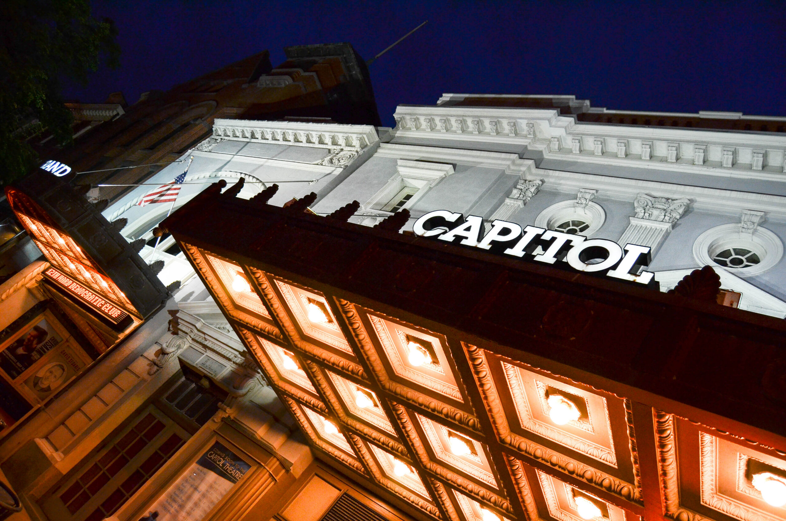 close-up of Capitol Theatre exterior entrance