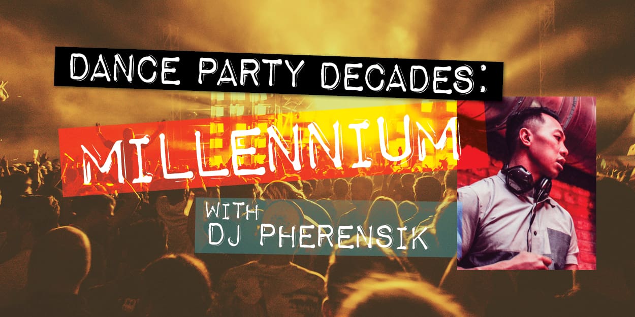title graphic featuring DJ Pherensik and a dancing crowd