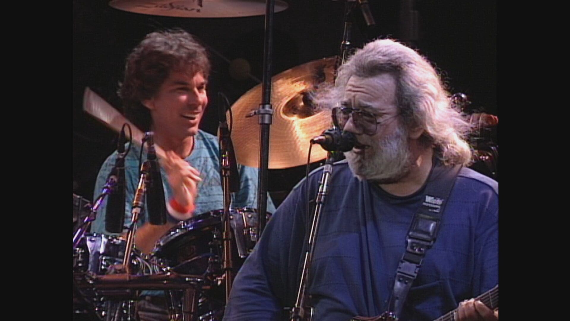 Grateful Dead's Jerry Garcia and drummer Mickey Hart