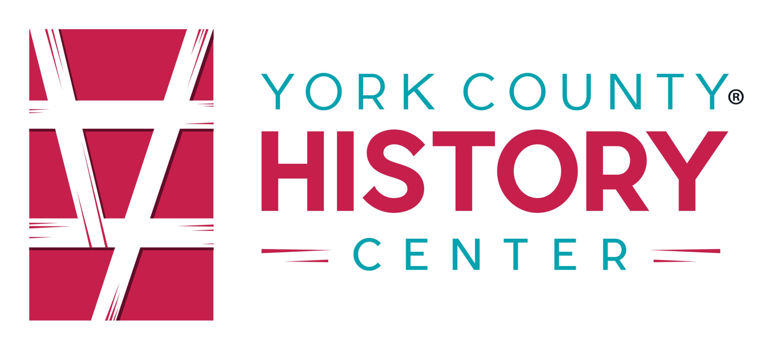 York County History Center logo in red, white and light blue