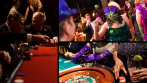 collage of guests playing games at GALAvant