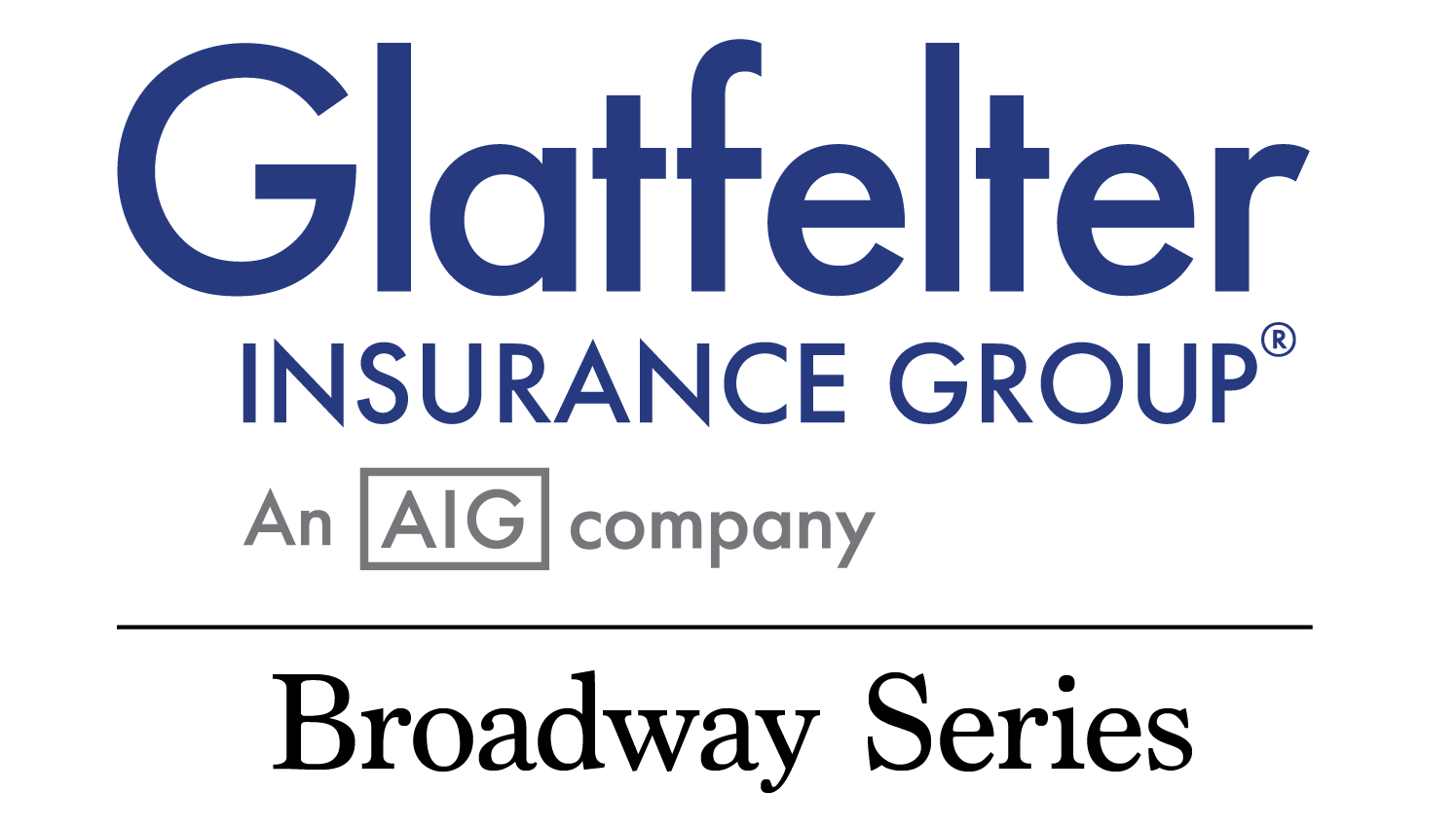 Glatfelter Insurance logo with Broadway Series tag
