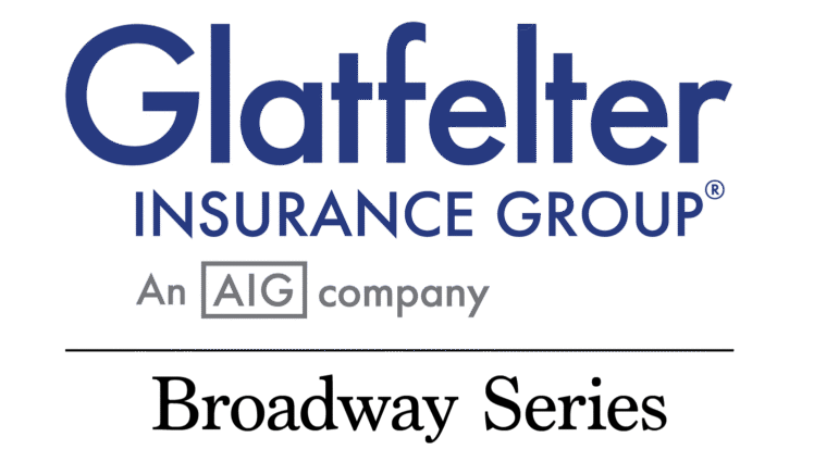 Glatfelter Insurance logo with Broadway Series tag