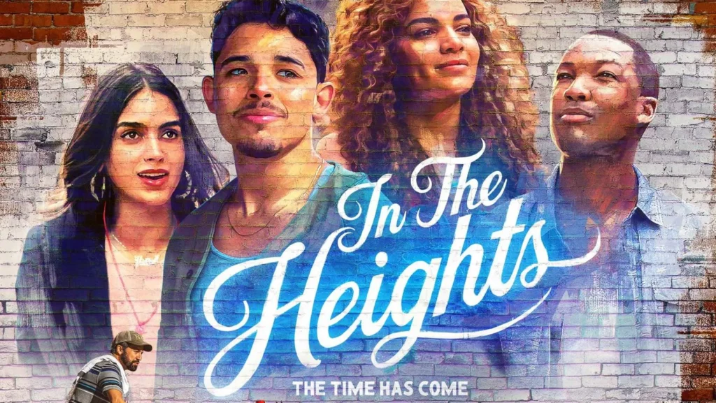 movie poster for In the Heights featuring main characters