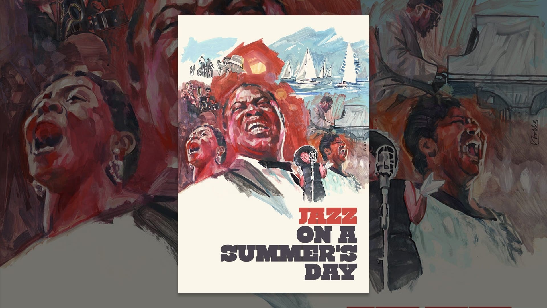 illustrated poster for the film Jazz on a Summer's Day