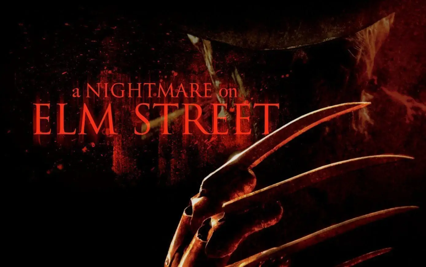 A Nightmare on Elm Street title image with Freddy Krueger blade hand