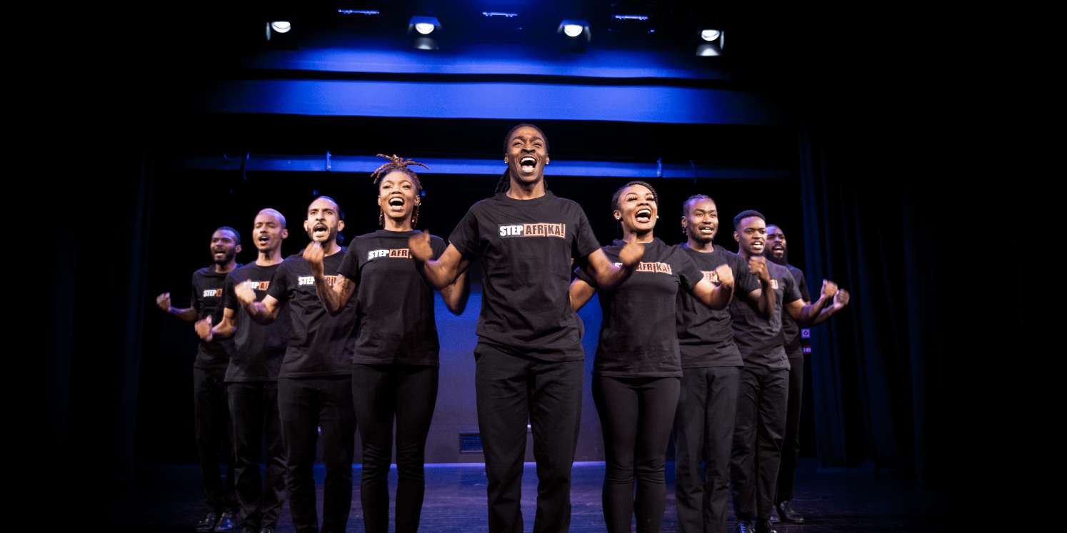 Photograph of the performers of Step Afrika!