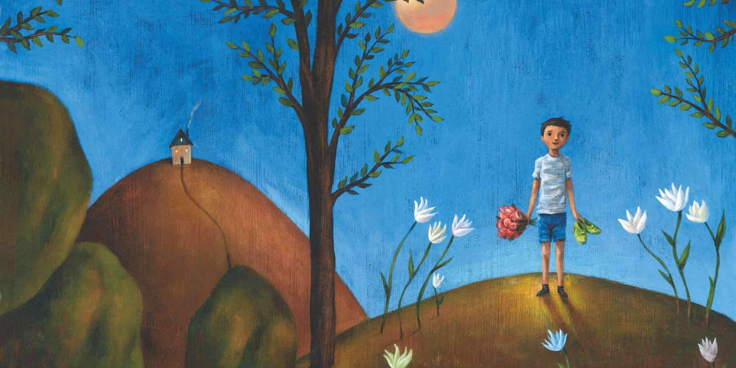 Illustrated image of The Boy Who Grew Flowers, a play performed by the Treehouse Shakers