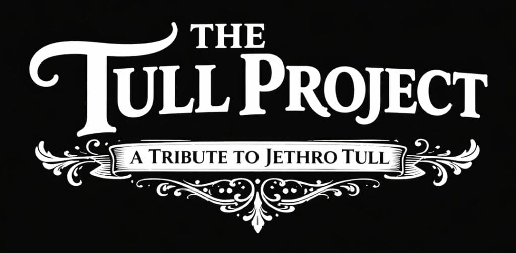 White title logo for The Tull Project on black background