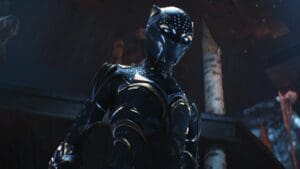 still image of the new Black Panther from Wakanda Forever