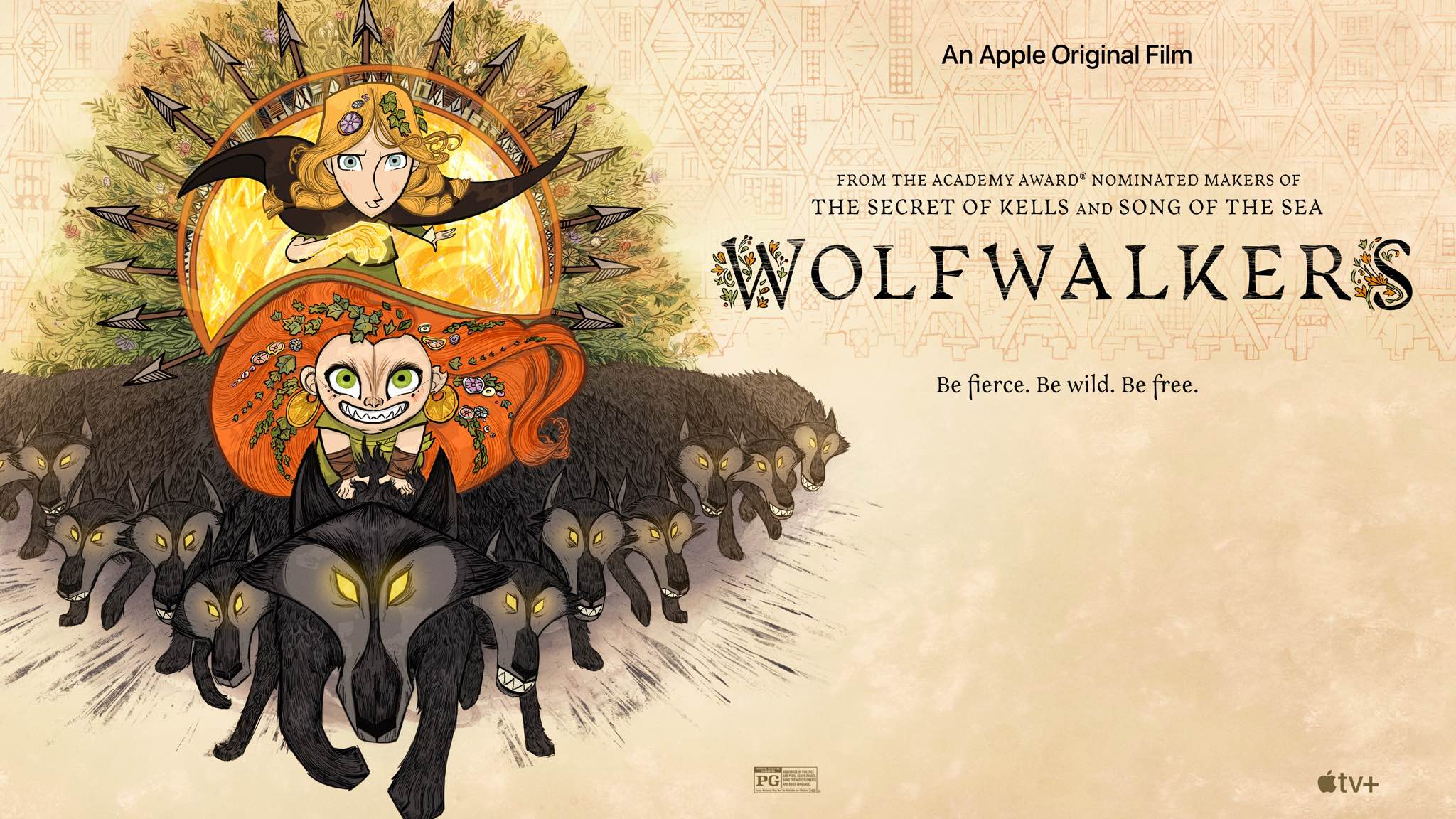 title image for the animated film WOLFWALKERS