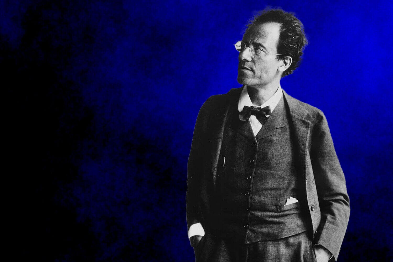 b/w portrait of Mahler