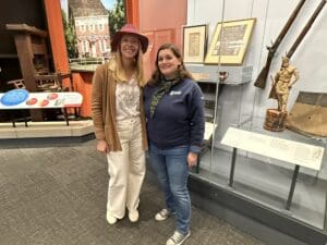 color photo of Darley Newman and Valerie Long at the York County History Center