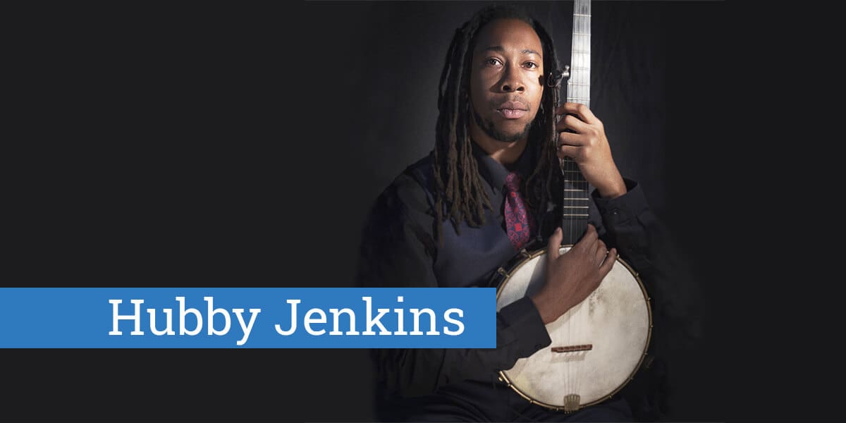 Hubby Jenkins holding his banjo