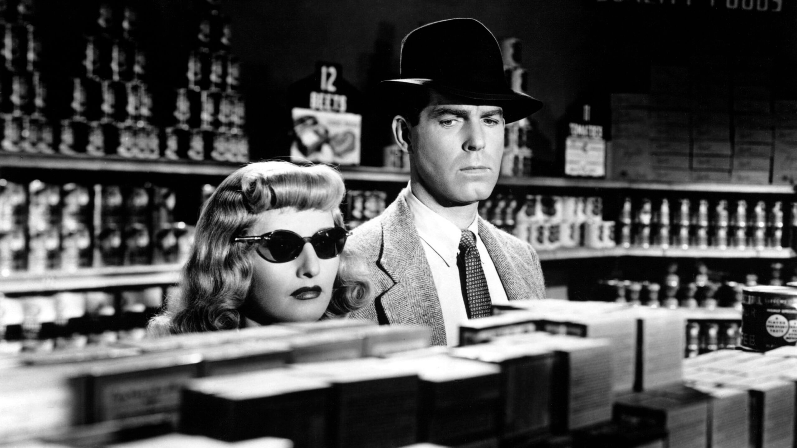 Black and white still image from Double Indemnity