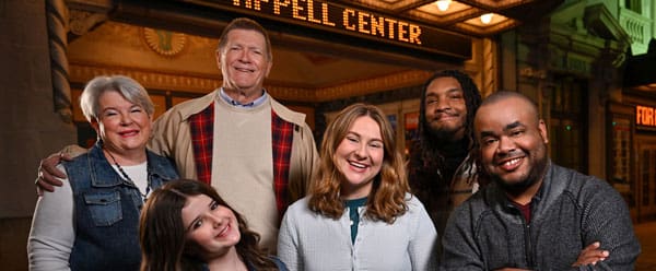 group outside the theatre