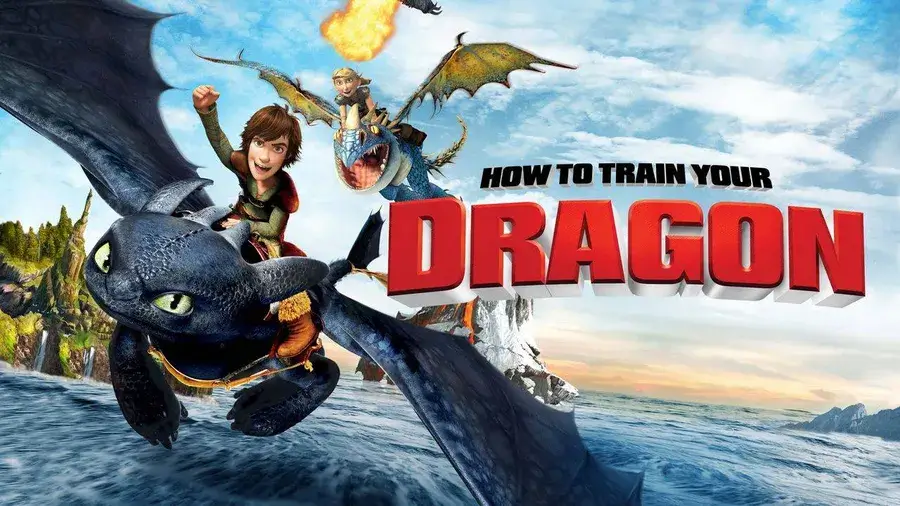 title poster for How to Train Your Dragon