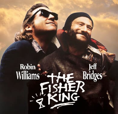 Poster art for The Fisher King with Jeff Daniels and Robin Williams